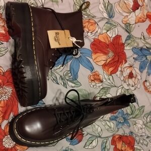 Dr. Martens Black Combat Boots with Chunky Sole